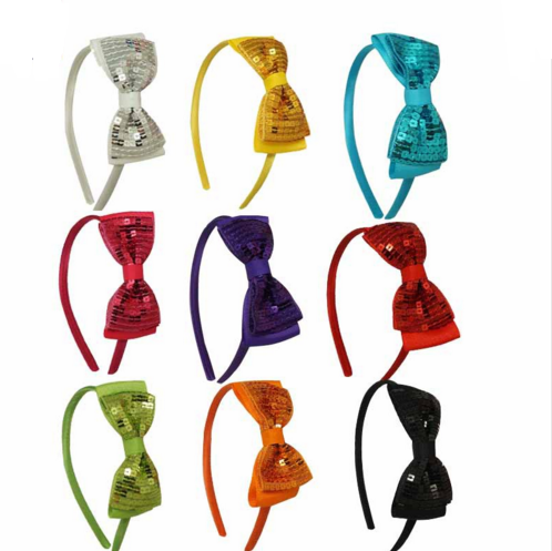 Sequin Hair Bands Boutique Hair Bow  Baby Girl Headbands