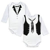 One-Pieces Baby Boy Gentleman Romper White Long Sleeve Baby Winter Overalls