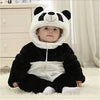 Cute Animal Panda One Piece Long Sleeve Cotton Newborn Baby Hooded Romper