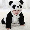 Cute Animal Panda One Piece Long Sleeve Cotton Newborn Baby Hooded Romper