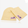 Children Hedging Cap + Scarf Suit Leather Standard Solid Color Candy-Colored Cnit Hats