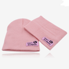 Children Hedging Cap + Scarf Suit Leather Standard Solid Color Candy-Colored Cnit Hats